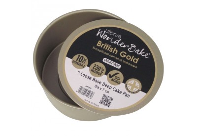 Utensa Wonder Bake British Gold Loose Base Deep Cake Pan (7" / 17cm x 7cm)